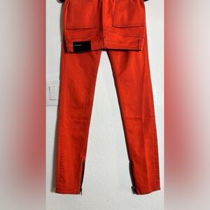 BLK DNM Women's Skinny Jeans - Vibrant Orange